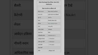 Bihar Panchayati Raj Officer Jobs 2023 🤫 notification बिहार पंचायती राज ऑफिसर भर्ती