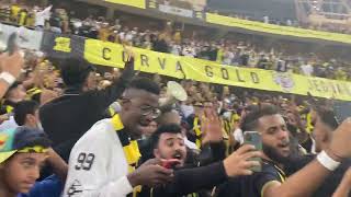 جنون جمهور الاتحاد بعد الفوز على الفيصلي