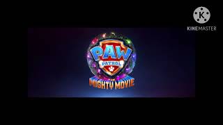 Paw partol the mighty movie trailer logo