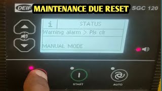 DG SET CONTROLLER MAINTENANCE DUE RESET #Deif sgc 120