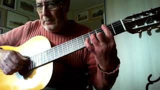 Douce France - for solo guitar