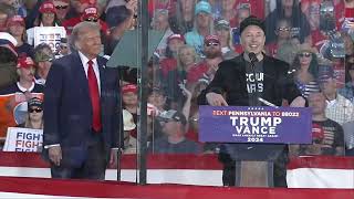 Elon Musk joins Trump onstage at Butler, PA Rally