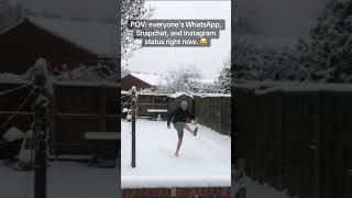 everyone's status right now. #snow #snowfall #firstsnow #birminghamuk #funnycomedy #trendingvideos