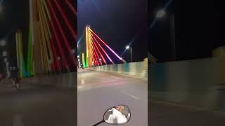 Cable Bridge Night Scene| #trendingshorts #surat