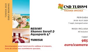 Resort Skanes Serail & Aquapark - Charter avion Tunisia Bucuresti 2020