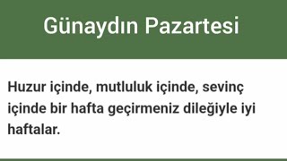 GÜNAYDIN Pazartesi/Pazartesiye Özel