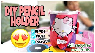 DIY PENCIL HOLDER Crafts for kids | ALL RECYCLED | Arts Grade 2