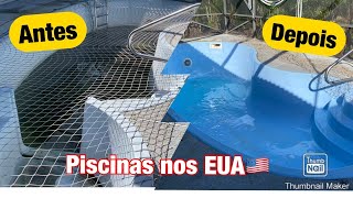 🇺🇸Limpeza de piscina de fibra