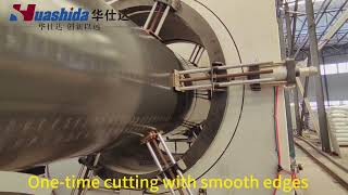 Chipless pipe cutting machine preinsulated pipe making machine