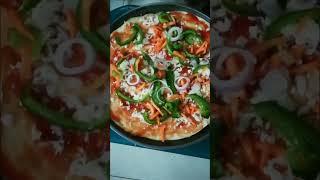 spicy delicious pizza making recipe #shorts #tastyfood #youtubeshorts