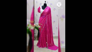 Chinnon and georgette sarees with customized blouse