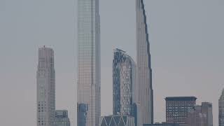 Close up of Manhattan  skyscrapers in 4k