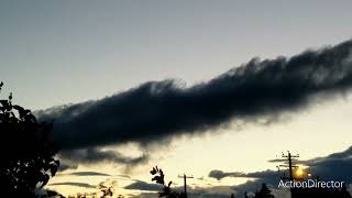 After sunset from the North to SW black cloud system passing by. 🌬🌀🌫🌬. Alberta Canada