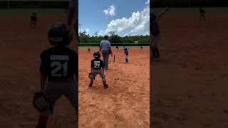 Tee ball first lefty swing 5U