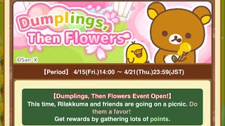 [2022] Rilakkuma Special Event “Dumplings then flowers” 🌸