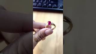 #ruby // bạc 950 xi vàng 18k//đá ruby nhẫn nữ: