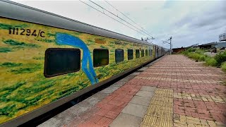 22210 - New Delhi to Mumbai Central Duronto Express Skipping Vaitarna with BRC-WAP-5 .