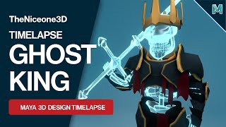 Ghost King Character Model Timelapse | Autodesk Maya 2021