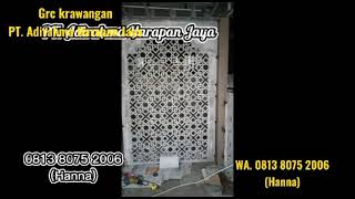 Proses pemasangan grc krawangan untuk masjid camar