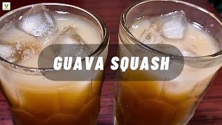 Homemade Guava Squash Recipe - Refreshing Tropical Flavor in Every Sip! #vegwonderland #guava