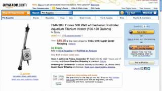 Aquarium Heater Review - HMA 500 Finnex 500 Watt Titanium Heater with Electronic Controller Aquarium