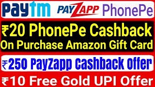 Paytm UPI Offer Get Rs 10 Paytm Gold | Get 250 PayZapp Cashback | PhonePe 29 Rs Cashback 2019 Offer