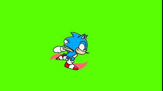 Sonic Running Green Screen (FREE TO USE)