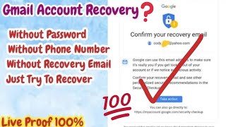 Gmail Account Recovery Latest Update 2024 | HOW To Recover Gmail Account Without Any Verification