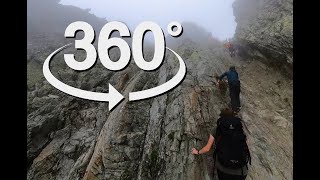 360 video! Przełęcz ROHATKA (2290m) w Tatrach. CAŁE PRZEJSCIE żlebu od Doliny Białej Wody