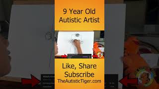 9yo Autistic Savant Draws - Dr. Kenneth Agny | Mr. Eyes | Gideon's #shorts