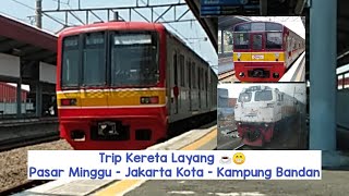 Trip Kereta KRL Layang Commuter Pasar Minggu - Jakarta Kota Kp Bndan Update Proyek DDT Manggarai