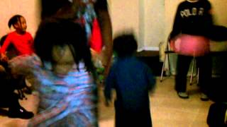 Kids dancing at a party