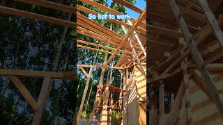 hot day work : carpenter office porch #howtodo #satisfying #woodworking