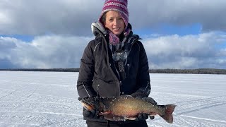 Episode 2 Maine ice fishing and camping on Chamberlain Lake. There was some excitement!