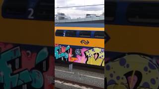 🛑 STOP🛑 met graffiti spuiten op treinen #shortsfeed  (alle mijn video’s met graffiti) #treinleven