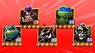 TMNT Legends Leonardo, Splinter, Bebop, Casey Jones, Slash