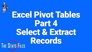 Excel 2016 Pivot Table Overview Part 4: Select & Extract Records