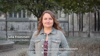 Julia Frommelt, Student Ambassador MA European Studies: International Relations 2021-2022