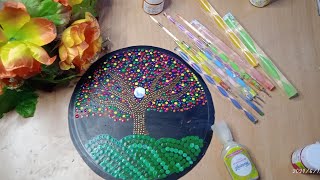 Mandala Dot Painting🎨 #trending #art #viral #diy #painting #viralvideo