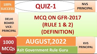 GFR-2017(QUIZ-1)