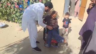 Donated wheel chair to A Disable Person