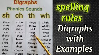 consonant digraphs |digraphs and blends | sh, ch, th, wh words