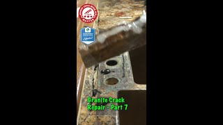 Granite crack repair behind sink - Part 7 #kitchen #granite #interiordesign #repair