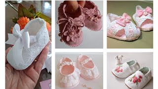 Home made shoes for newborn baby#Amazing lace shoes and sleepers for baby girl#