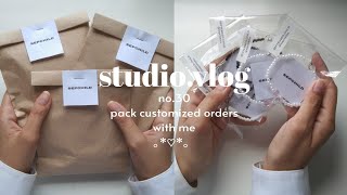 studio vlog 30 | packing customized orders with me🤍🦋💐