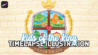 Kids of the King • Illustration Timelapse in Procreate | Daisy Illustrations