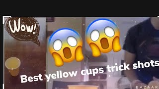 Yellow cup trick shots