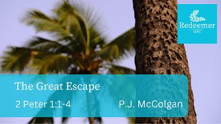 The Great Escape, 2 Peter 1:1-4, Mr. P. J. McColgan, Redeemer Feb 18, 2024