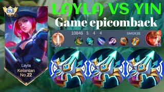 LAYLA VS YIN❗BUILD ONE SHOT ENEMY DELETE! easy maniac | build top 1 global Layla