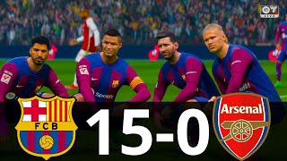 MESSI, RONALDO, MBAPPE, NEYMAR, ALL GOALS | BARCELONA 15-0 ARSENAL